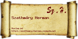 Szathmáry Herman névjegykártya